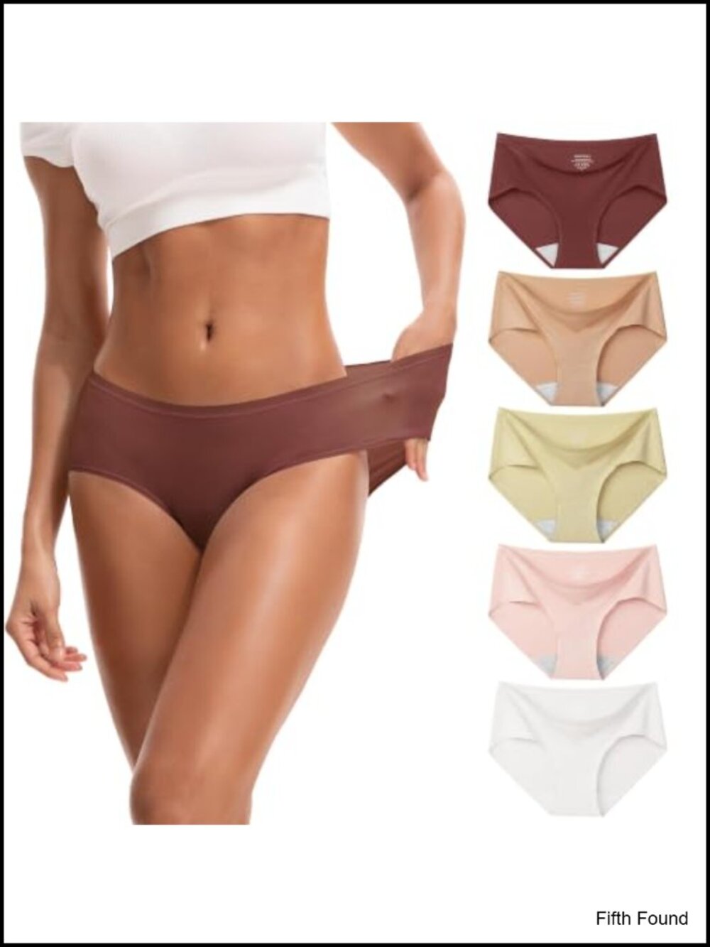 Women's No Show Modal Underwear Quick Dry Panties 5-Pack Hipster